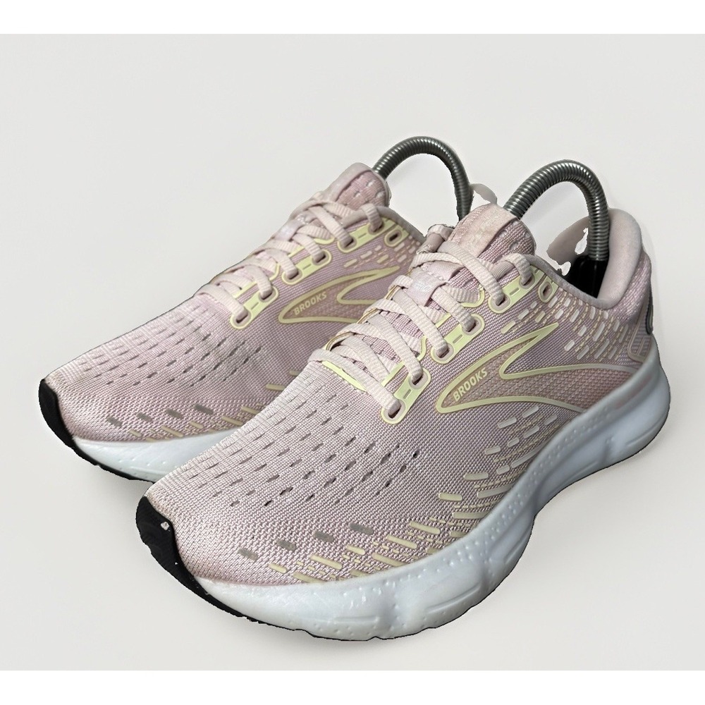 Brooks Glycerin 20 Pink Yellow White Womens Size 7.5 Running Shoes 1203691B656
